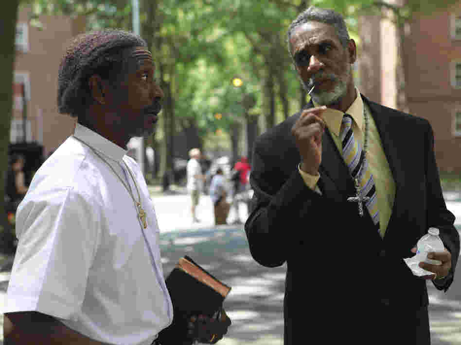 Enoch shares a word with Deacon Zee (Thomas Jefferson Byrd). Clarke Peters is powerful as Enoch and becomes the focus of the film as it goes on.