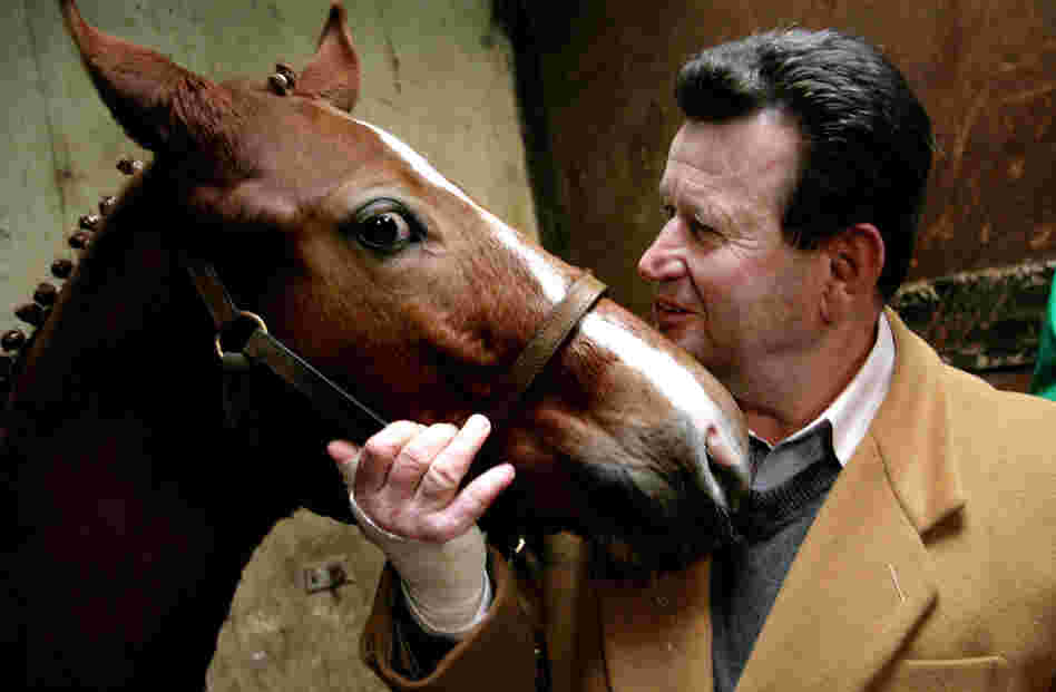 A cloned foal named "ET Cryozootech Stallion" stands with Hugo Simon, Austrian former Olympic rider of "princeps" (initial donor) ET. The main equestrian organization has ended its ban on clones in the Olympics