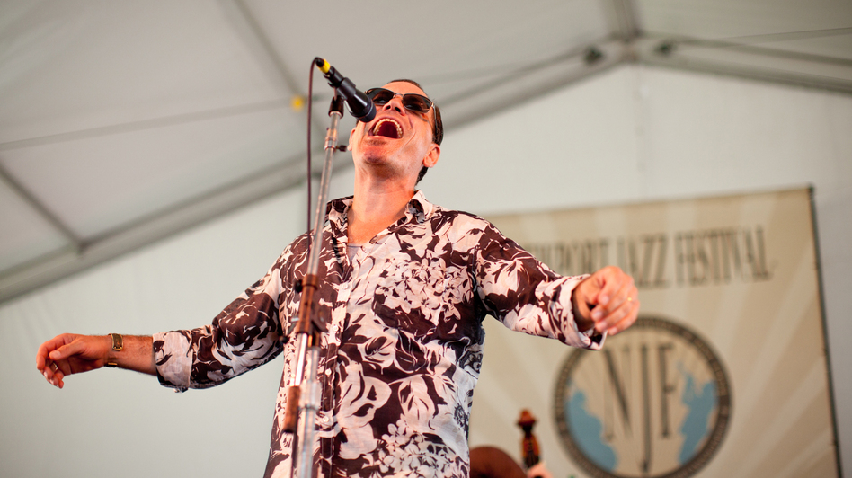 Kurt Elling performs at the 2012 Newport Jazz Festival.