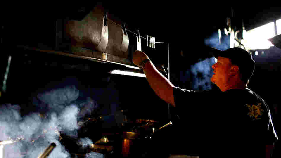 Hot Rod's BBQ is a family-owned restaurant in Lutz, Fla., that serves a variety of smoked and grilled items — including fruit bat. Dave Lyle, 30, has worked at Hot Rod's since they opened over 15 years ago.