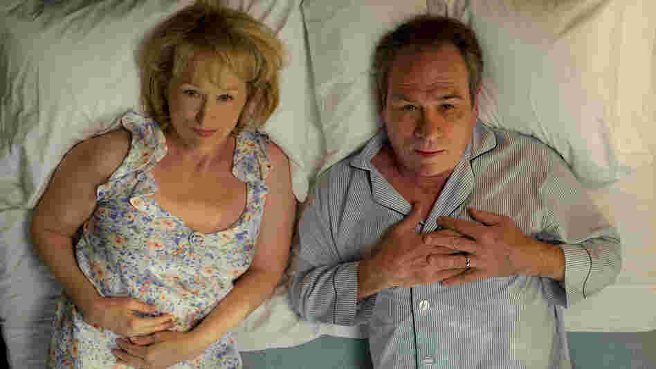 In Hope Springs, Kay (Meryl Streep) forces Arnold (Tommy Lee Jones) into a week of couples therapy after she gets tired of — among other things — sleeping in separate bedrooms. In Hope Springs, Kay (Meryl Streep) forces Arnold (Tommy Lee Jones) into a week of couples therapy after she gets tired of — among other things — sleeping in separate bedrooms.