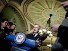 Senate Majority Leader Harry Reid, D-Nev. speaks to the media at the Capitol in March. Senate Majority Leader Harry Reid, D-Nev. speaks to the media at the Capitol in March.