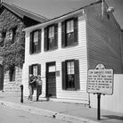 Twain's boyhood home in Hannibal, pictured circa 1955, is now a museum.