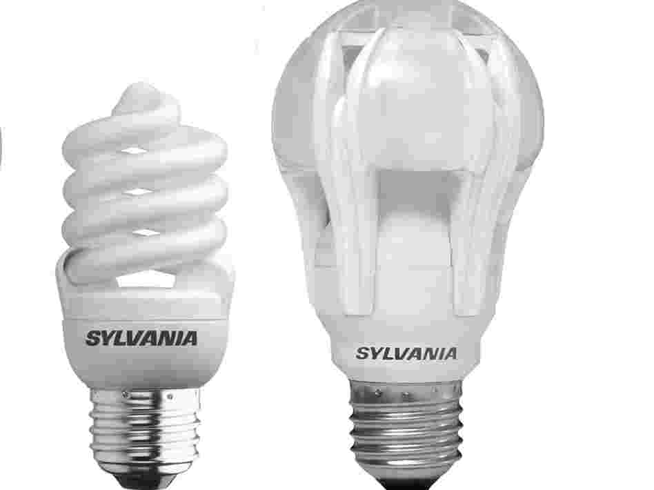Scientists say energy-saving compact fluorescent (left) or light-emitting diode (right) light bulbs can have unsavory health effects.