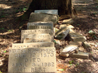 Volunteers have been collecting grave markers like these and trying to figure out where they go. Volunteers have been collecting grave markers like these and trying to figure out where they go.