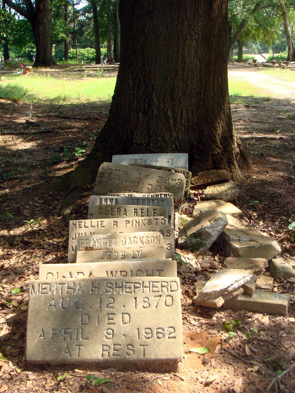Volunteers have been collecting grave markers like these and trying to figure out where they go.
