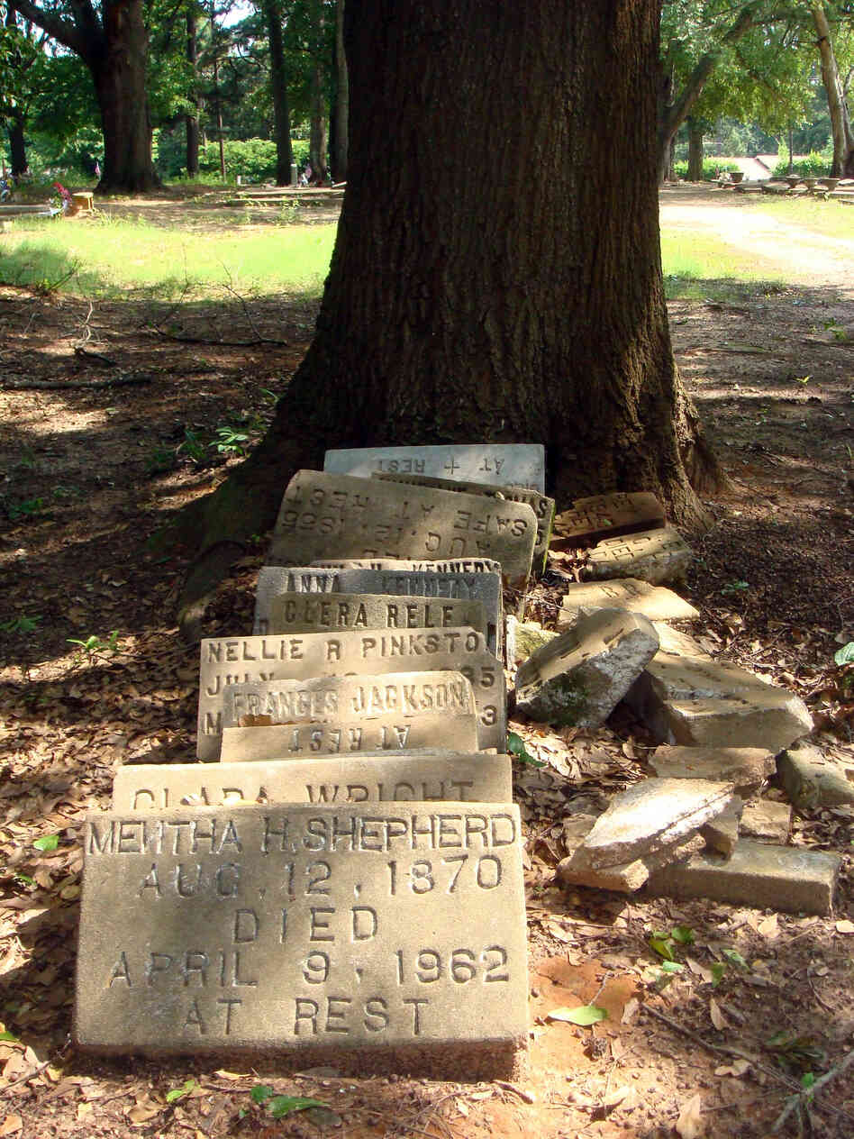 Volunteers have been collecting grave markers like these and trying to figure out where they go.