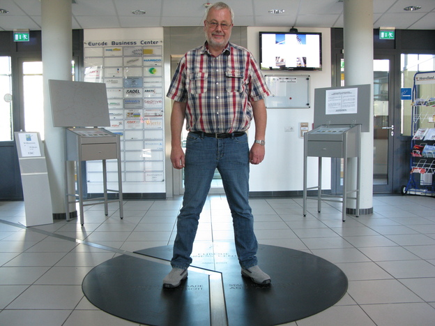 Hans Hover has one foot in Germany, and one in the Netherlands.