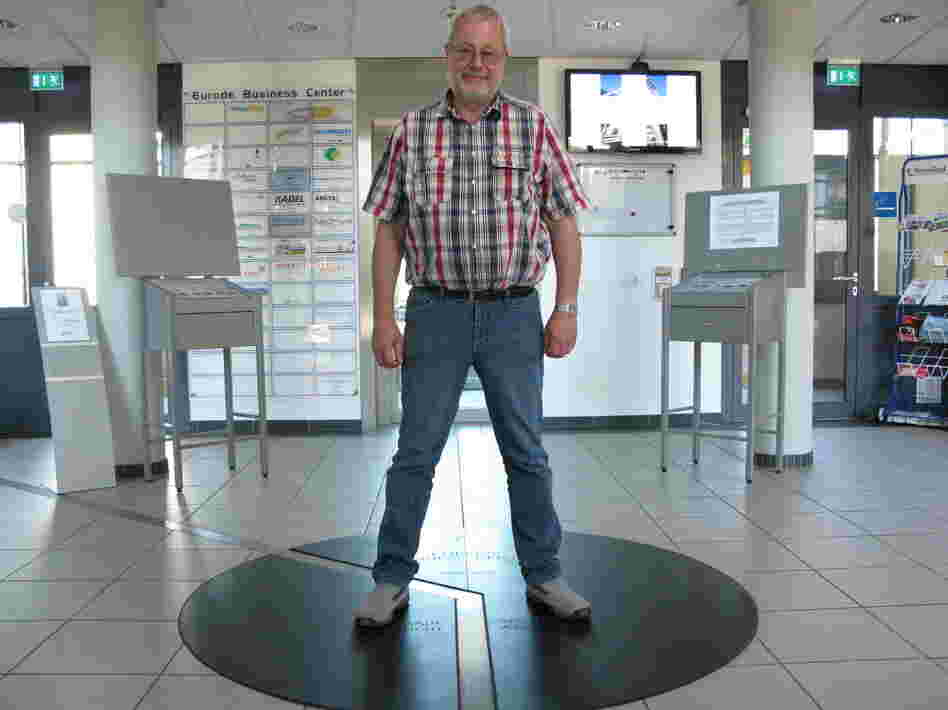 Hans Hover has one foot in Germany, and one in the Netherlands.