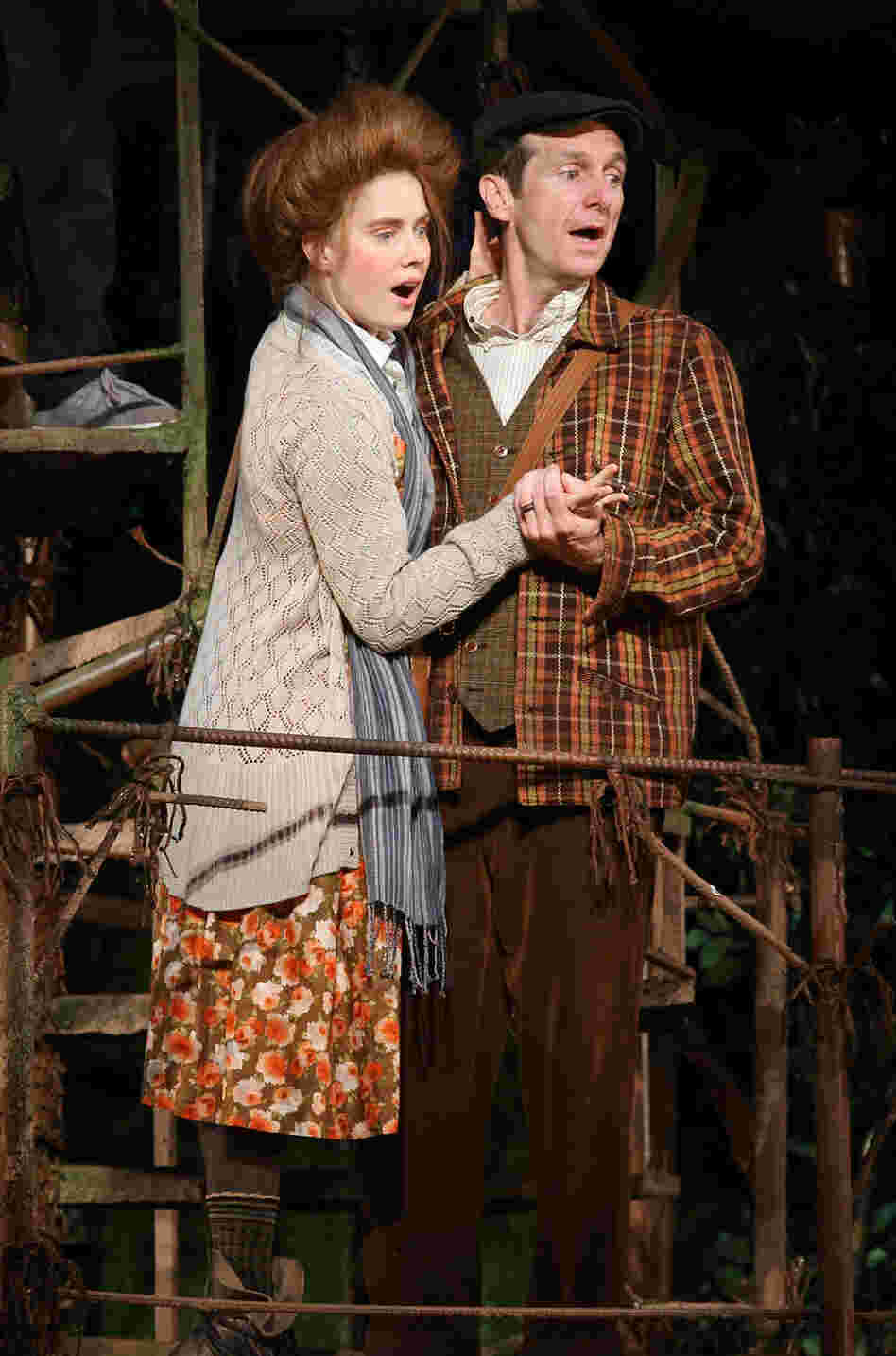 Amy Adams and Denis O'Hare are the Baker and the Baker's Wife, whose desperation to have a kid drives the fractured fairy-tale plot of Into the Woods. Amy Adams and Denis O'Hare are the Baker and the Baker's Wife, whose desperation to have a kid drives the fractured fairy-tale plot of Into the Woods.