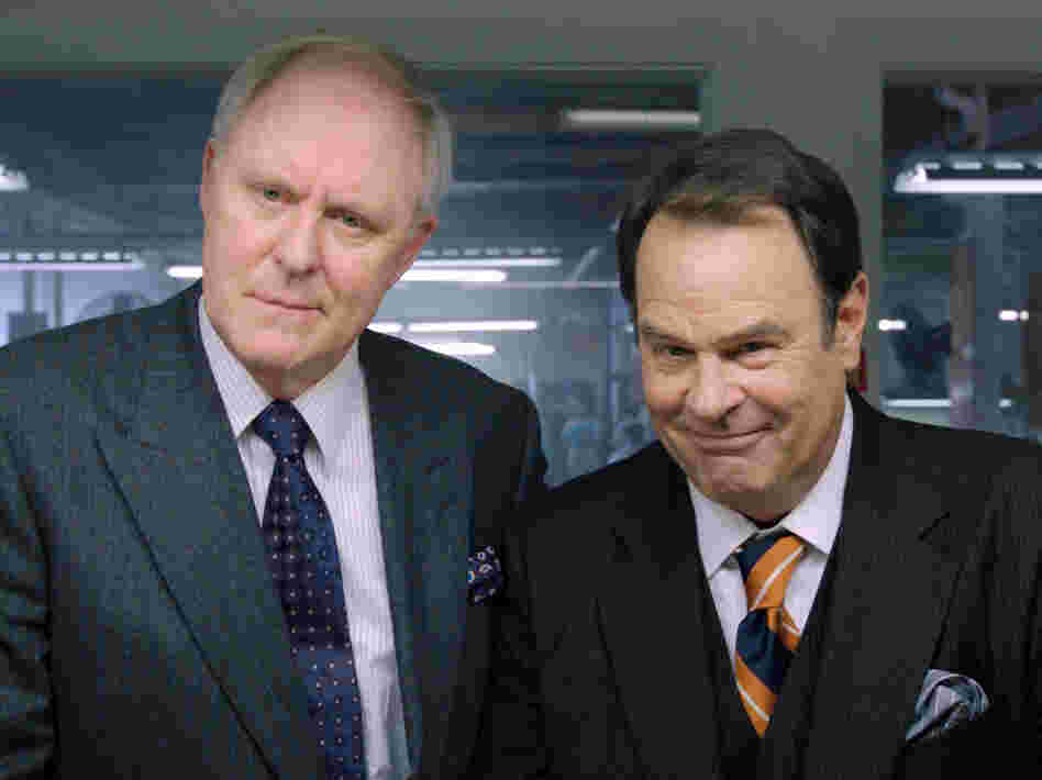 The Motch brothers (John Lithgow and Dan Aykroyd) support Huggins' campaign in hopes of securing their own business interests. The brothers' last name is a not-so-veiled reference to the real-life Koch brothers.