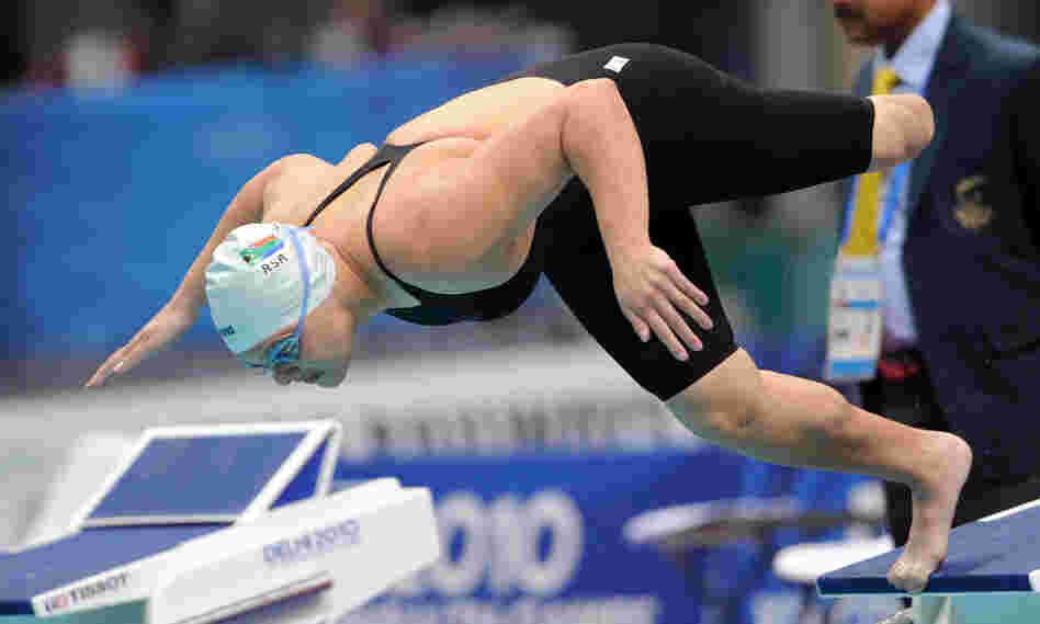South African swimmer Natalie du Toit lost her leg after a scooter accident at age 17. Poet Mbali Vilakazi says du Toit "is everything the Olympics represent to me — the triumph of the human spirit."