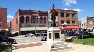 The Smokey Row Coffee House, across from Oskaloosa's central square, is quieter these days than it was on July 4, 2007, when throngs of the curious stopped by hoping to get a glimpse of presidential candidate Barack Obama. He's scheduled to be in Oskaloosa again next week.