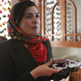 Soraya Paksat of Voice of Afghan Women holds a knife that was confiscated from a woman who came to visit a young relative in one of the group's shelters. The woman intended to kill the girl for fleeing an abusive father. Soraya Paksat of Voice of Afghan Women holds a knife that was confiscated from a woman who came to visit a young relative in one of the group's shelters. The woman intended to kill the girl for fleeing an abusive father.