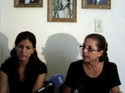 Ofelia Acevedo (right), the widow of Oswaldo Paya, and her daughter Rosa Maria Paya hold a news conference in Havana earlier this month. Acevedo says she doesn't believe her husband's death was an accident. Ofelia Acevedo (right), the widow of Oswaldo Paya, and her daughter Rosa Maria Paya hold a news conference in Havana earlier this month. Acevedo says she doesn't believe her husband's death was an accident.
