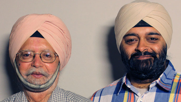 Surinder Singh and his son Rupinder visited StoryCorps in San Francisco in April. (StoryCorps)