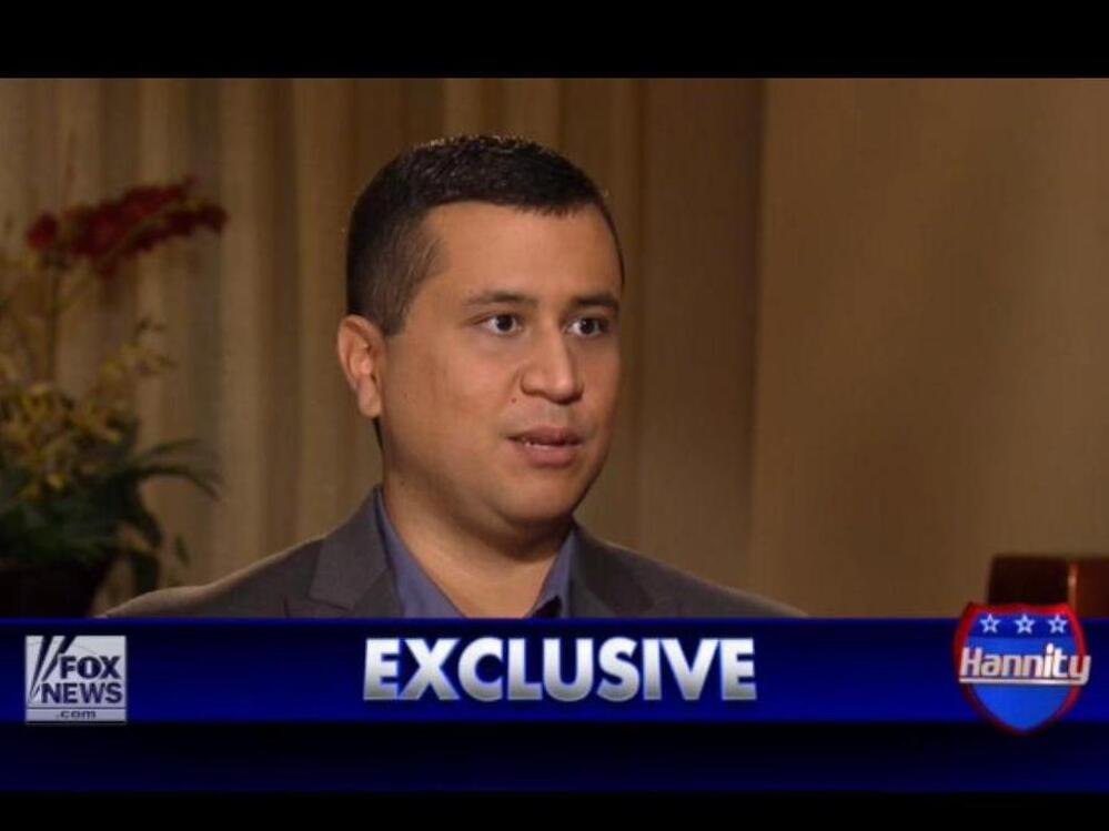 George Zimmerman during a July interview with Fox News' Sean Hannity.