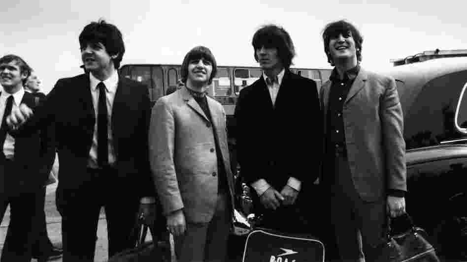 Paul McCartney, Ringo Starr, George Harrison and John Lennon prepare to take off for a U.S. tour on Aug. 13, 1965. Fourteen days later, they'd find themselves in a much-anticipated but very awkward meeting with Elvis Presley. Paul McCartney, Ringo Starr, George Harrison and John Lennon prepare to take off for a U.S. tour on Aug. 13, 1965. Fourteen days later, they'd find themselves in a much-anticipated but very awkward meeting with Elvis Presley.