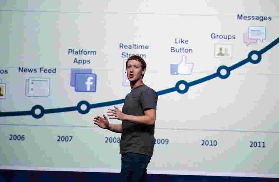Facebook CEO Mark Zuckerberg talks about history of Facebook during the f/8 conference in San Francisco.