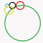 Artist Gustavo Sousa of Mother London depicts the world's population using only the five colorful rings from the Olympic logo rings.