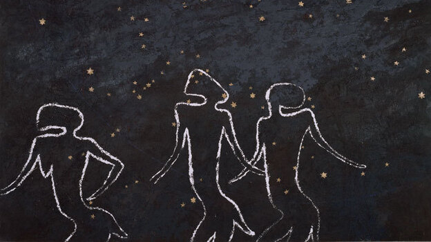 Untitled, by South African artist Gavin Jantjes, is one of the works in the "African Cosmos" exhibition. Untitled, by South African artist Gavin Jantjes, is one of the works in the "African Cosmos" exhibition.