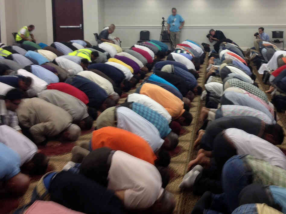 Muslims in Murfreesboro, Tenn., gather on Friday afternoon for prayers in a new mosque. Muslims in Murfreesboro, Tenn., gather on Friday afternoon for prayers in a new mosque.