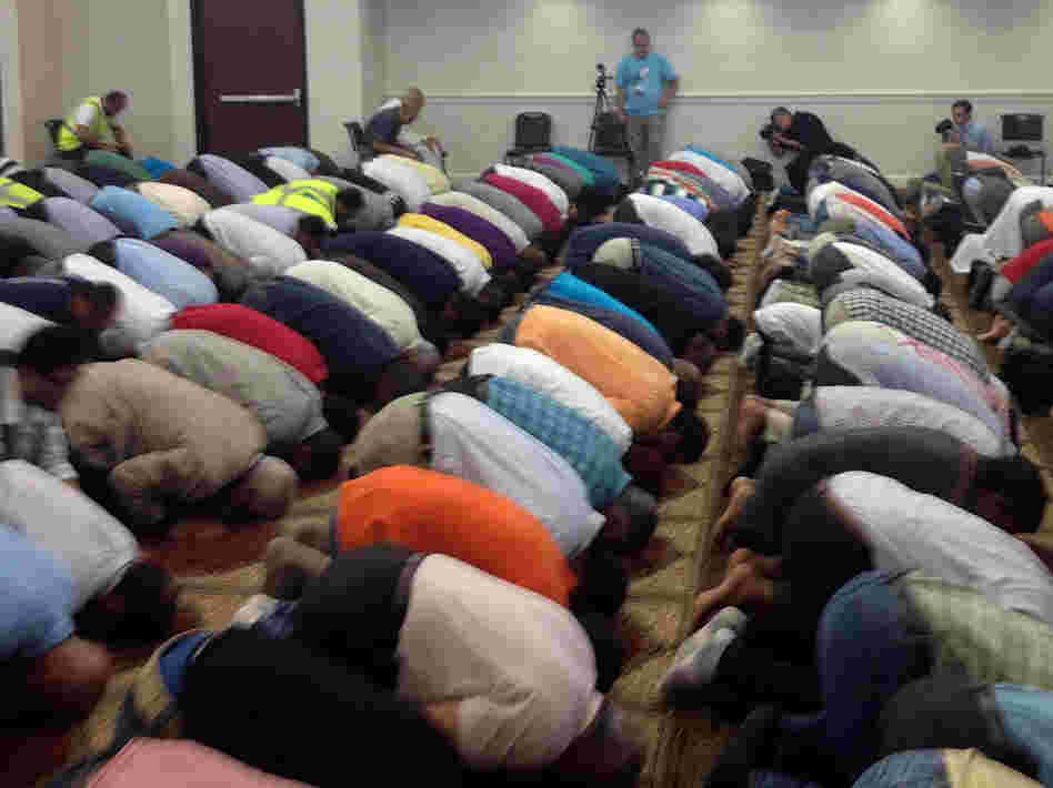 Muslims in Murfreesboro, Tenn., gather on Friday afternoon for prayers in a new mosque. Muslims in Murfreesboro, Tenn., gather on Friday afternoon for prayers in a new mosque.