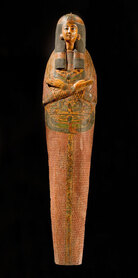 This delicately painted Egyptian mummy case was created around 3,000 years ago for a singer in the temple of the sun god Amun-Re. This delicately painted Egyptian mummy case was created around 3,000 years ago for a singer in the temple of the sun god Amun-Re.