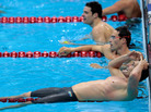 Cameron van der Burgh of South Africa celebrates his gold medal in the men's 100m breaststroke. He later admitted that he took extra dolphin kicks during his swim, a violation of the rules. Cameron van der Burgh of South Africa celebrates his gold medal in the men's 100m breaststroke. He later admitted that he took extra dolphin kicks during his swim, a violation of the rules.