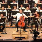 Yo-Yo Ma offered a graciously warm performance of Tchaikovsky's Andante Cantabile for cello and strings with student musicians. Yo-Yo Ma offered a graciously warm performance of Tchaikovsky's Andante Cantabile for cello and strings with student musicians.