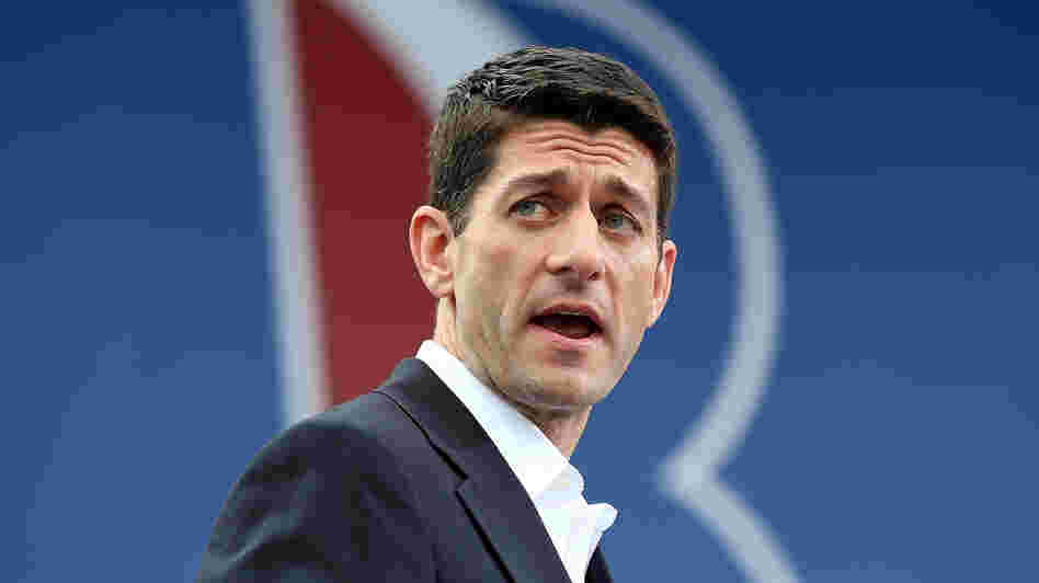 Newly announced Republican vice presidential candidate Paul Ryan speaks during a campaign rally in Norfolk, Va., on Saturday.