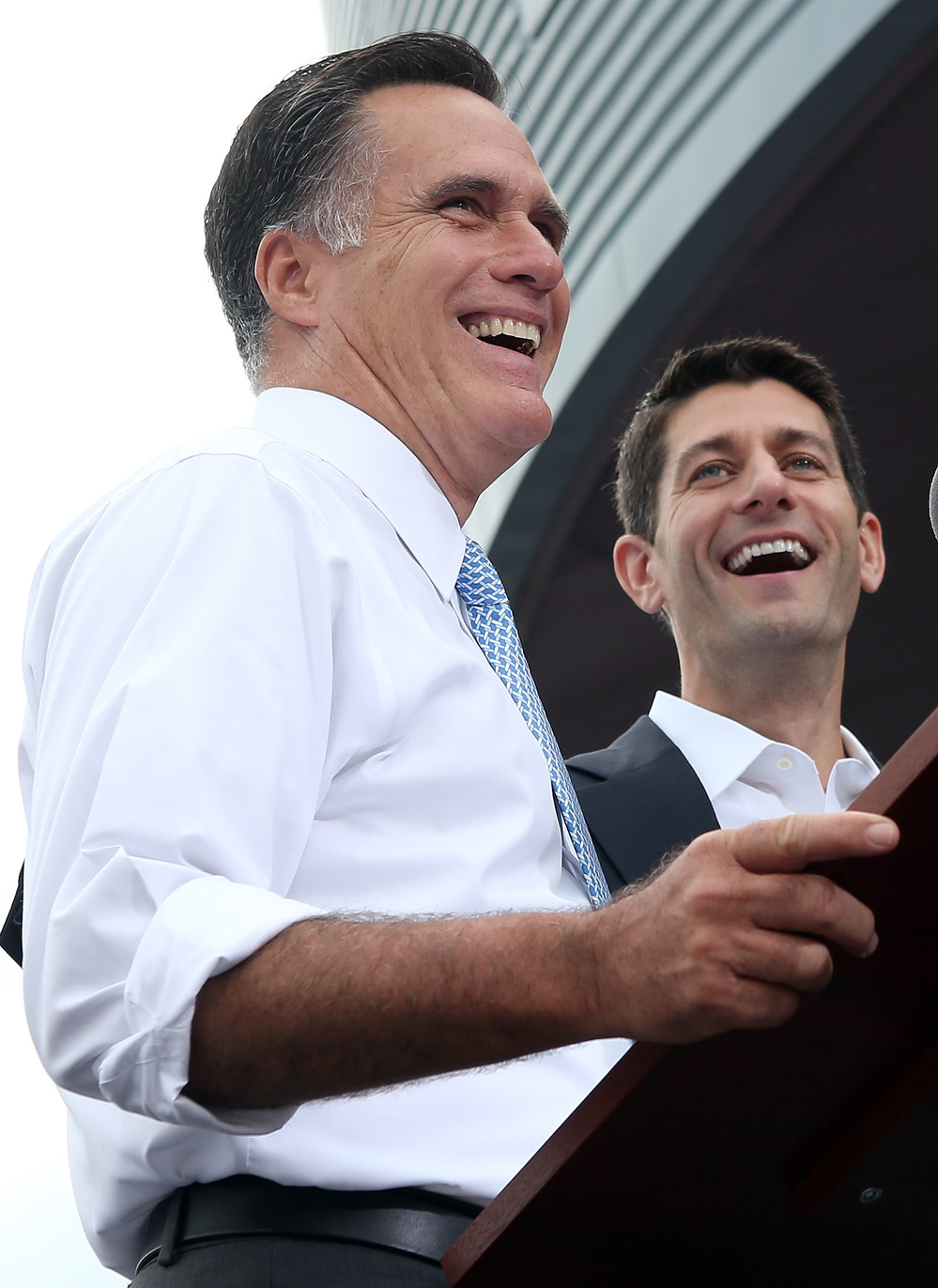 Mitt Romney introduces Rep. Paul Ryan of Wisconsin as his vice presidential running mate Saturday in Norfolk, Va.