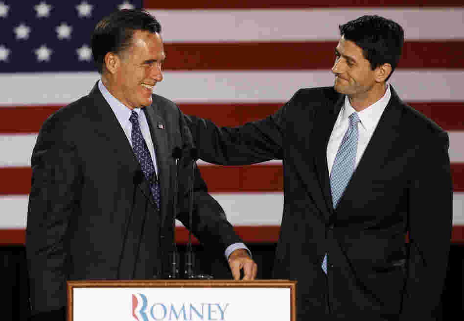 House Budget Committee Chairman Rep. Paul Ryan, R-Wis. introduces Republican presidential candidate Mitt Romney on April 3, 2012.