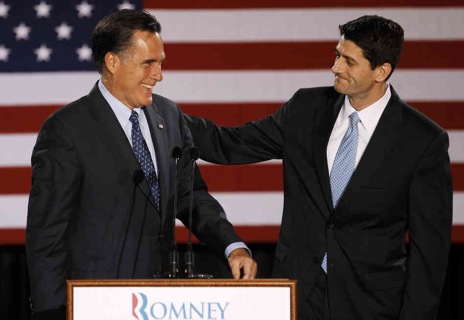 House Budget Committee Chairman Rep. Paul Ryan, R-Wis. introduces Republican presidential candidate Mitt Romney on April 3, 2012.