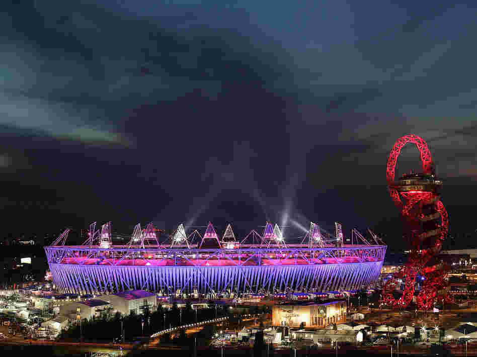 A view of the Olympic Stadium during the closing ceremony of the 2012 Olympic Games on Sunday.