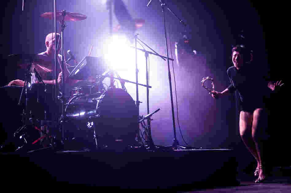 Drummer Erik Bodin relentlessly kept the momentum up with both a drum set and electronic drum pad.