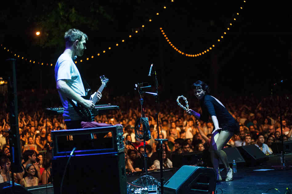 Swedish electro group Little Dragon performs at the Prospect Park Bandshell Aug. 10, 2012 for Celebrate Brooklyn.
