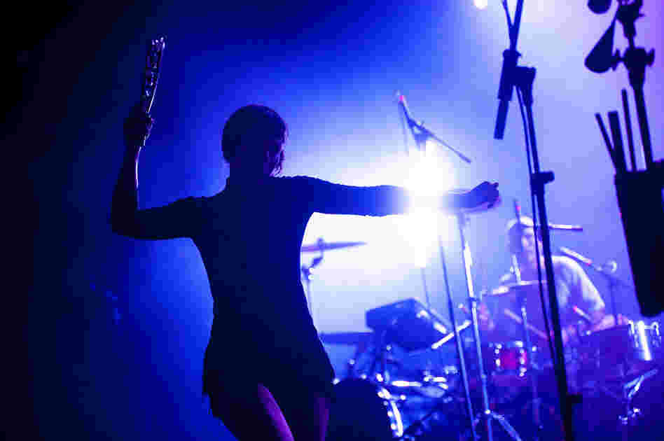 Nagano's fiery spirit brought down the house as she bounced about banging on unique acoustic and electronic percussion instruments.