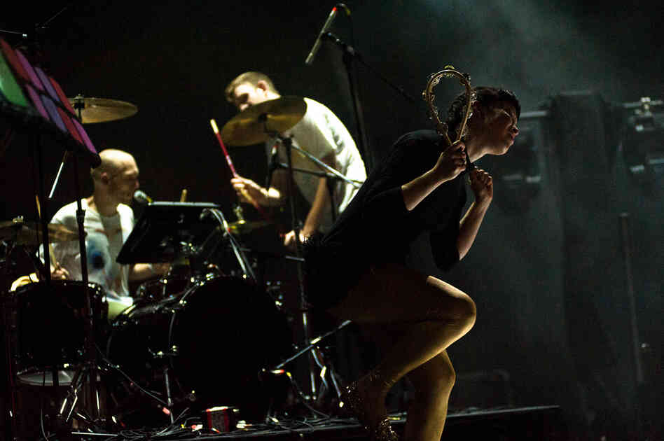 The band's percussion equals its heavy synth elements.