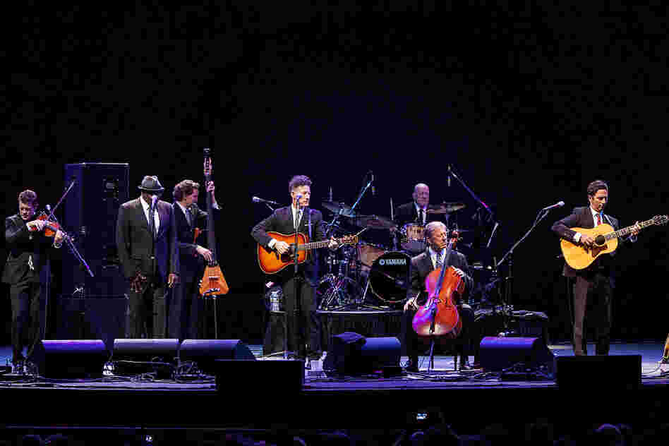 Lyle Lovett (center) and his Acoustic Group perform at Prospect Park Bandshell during Celebrate Brooklyn.