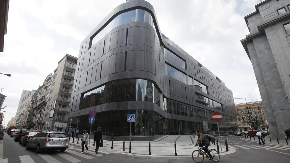 One of the latest additions to Poland's growing luxury goods market, the Wolf Bracka department store, beckons shoppers in the heart of the Polish capital,  Warsaw. The country's economy continues to grow, but Poles are anxiously watching the crisis in the eurozone.