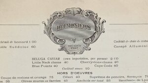 Click here to view a PDF of Delmonico's menus from 1918, 1988 and 2012.