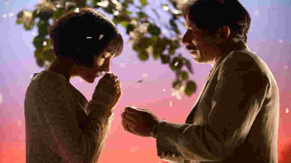 Irane (Golshifteh Farahani) is the one who got away from violinist Nasser Ali (Mathieu Amalric) — and her loss consumes the musician in Chicken with Plums, a new film from Marjane Satrapi and Vincent Paronnaud. Irane (Golshifteh Farahani) is the one who got away from violinist Nasser Ali (Mathieu Amalric) — and her loss consumes the musician in Chicken with Plums, a new film from Marjane Satrapi and Vincent Paronnaud.