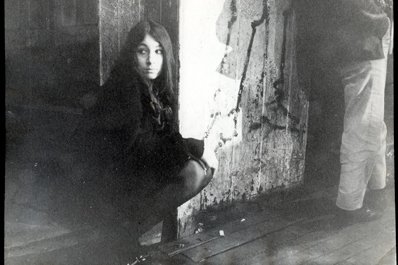 Anjelica Huston as a teen, hanging out at the club on Eel Pie Island in the 1960s.