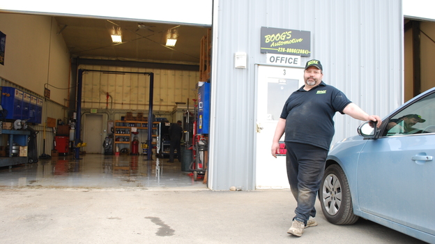 The generous Brant Torsen at Boog's Automotive shop.
