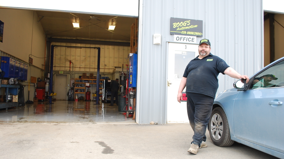 The generous Brant Torsen at Boog's Automotive shop.