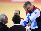 Sir Chris Hoy of Great Britain cries as he celebrates winning the men's keirin track cycling final. In shedding Olympic tears, Hoy was far from alone in Britain. Sir Chris Hoy of Great Britain cries as he celebrates winning the men's keirin track cycling final. In shedding Olympic tears, Hoy was far from alone in Britain.