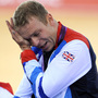 Sir Chris Hoy of Great Britain cries as he celebrates winning the men's keirin track cycling final. In shedding Olympic tears, Hoy was far from alone in Britain. Sir Chris Hoy of Great Britain cries as he celebrates winning the men's keirin track cycling final. In shedding Olympic tears, Hoy was far from alone in Britain.