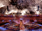 Fireworks explode at London's Olympic Stadium during the closing ceremony of the Summer Olympics. The gala has gotten good reviews — with the exception of those troubled by NBC's presentation. Fireworks explode at London's Olympic Stadium during the closing ceremony of the Summer Olympics. The gala has gotten good reviews — with the exception of those troubled by NBC's presentation.