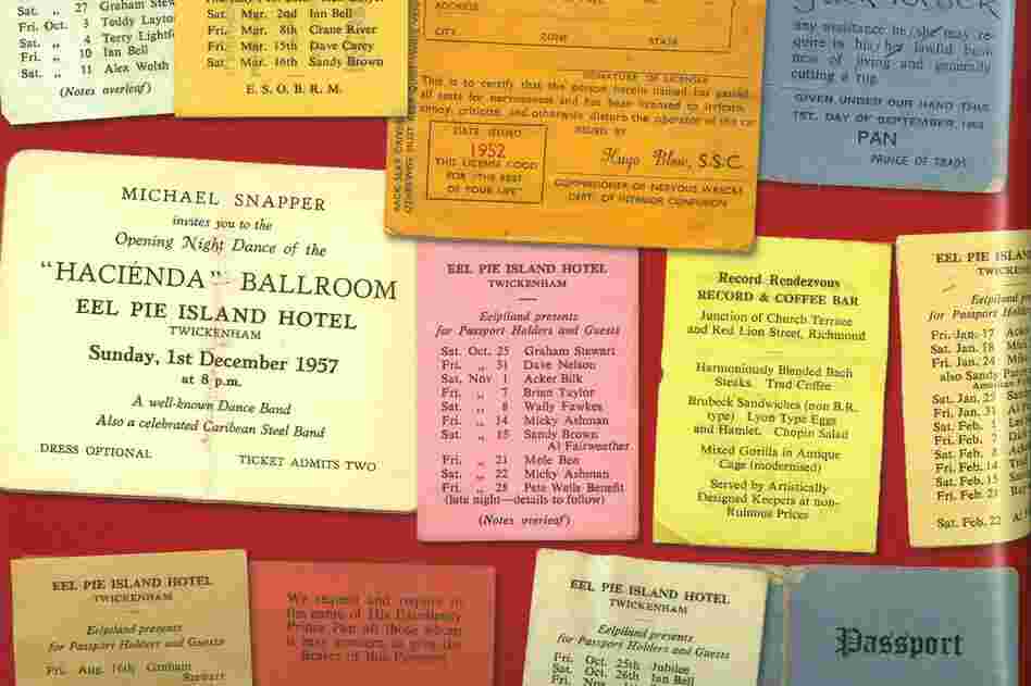 A collection of Eel Pie Island "passports."